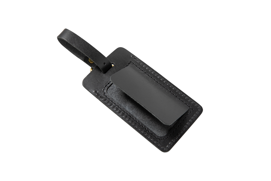 Personalized Sewn Leather Luggage Tag